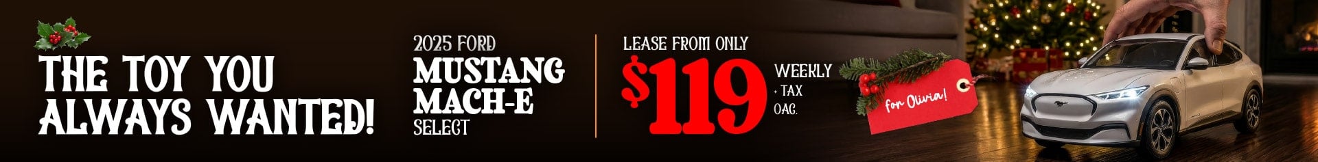 Ford Mustang Mach-E Holiday Lease Deal